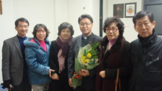 이종건 시메온 신부 이임 인사 방문 - 반야월성당 ME방